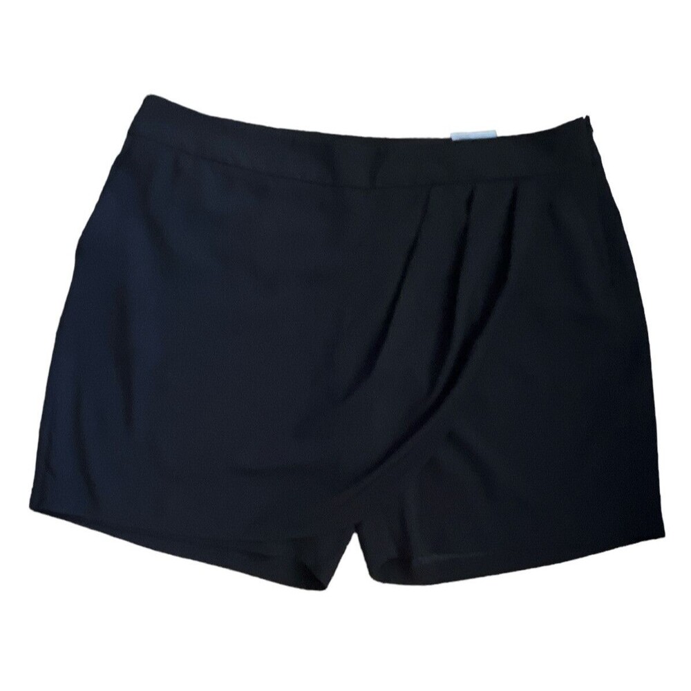 Liz Claiborne Skort Size 18 Black Stretch Side Zip Career Office Casual NWT